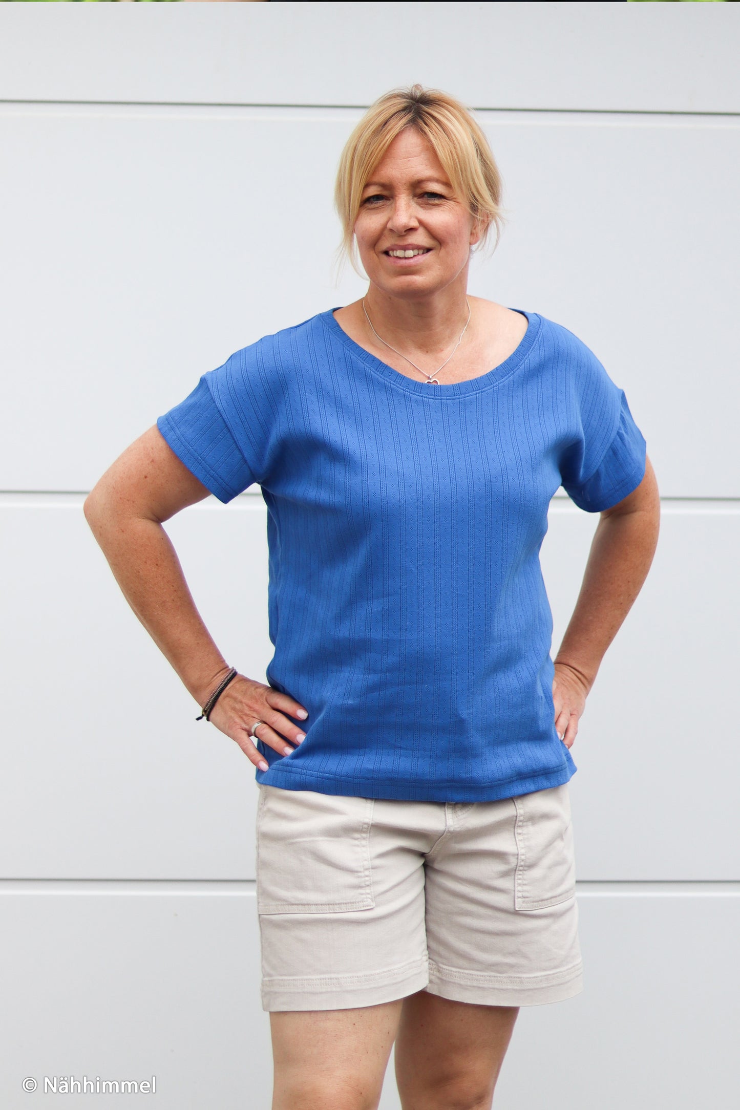 Ajour Jersey Tiana von Swafing blau