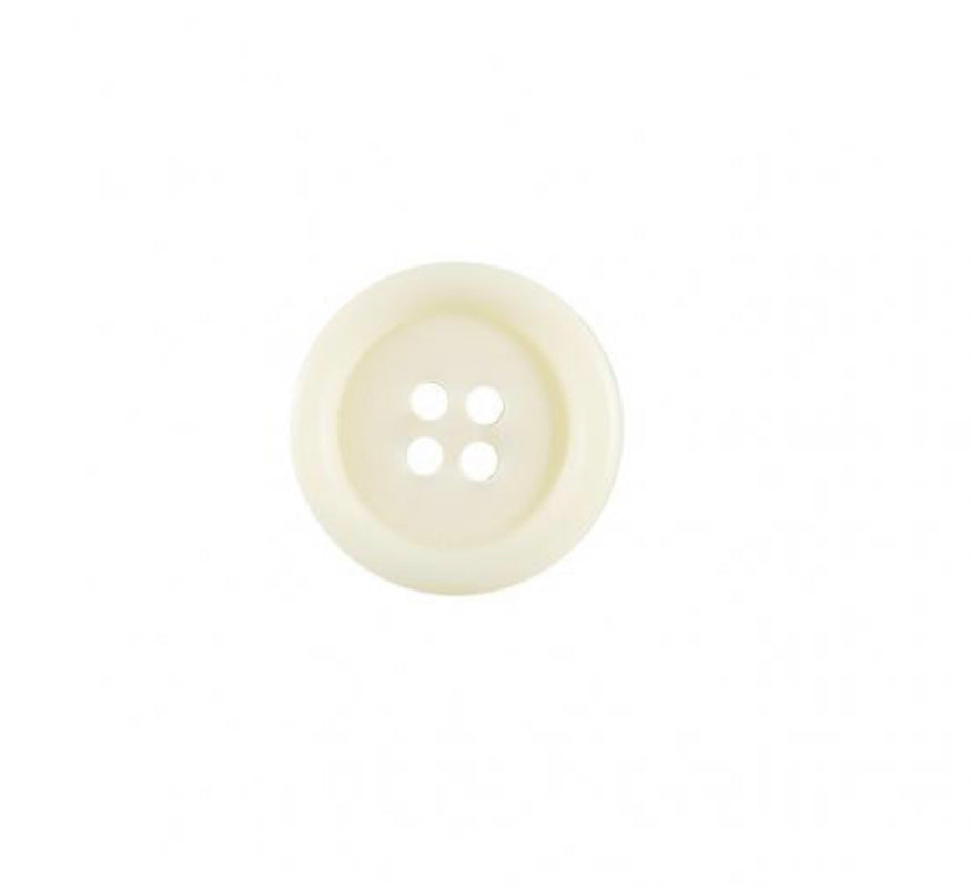 Knopf 4-Loch 18mm creme
