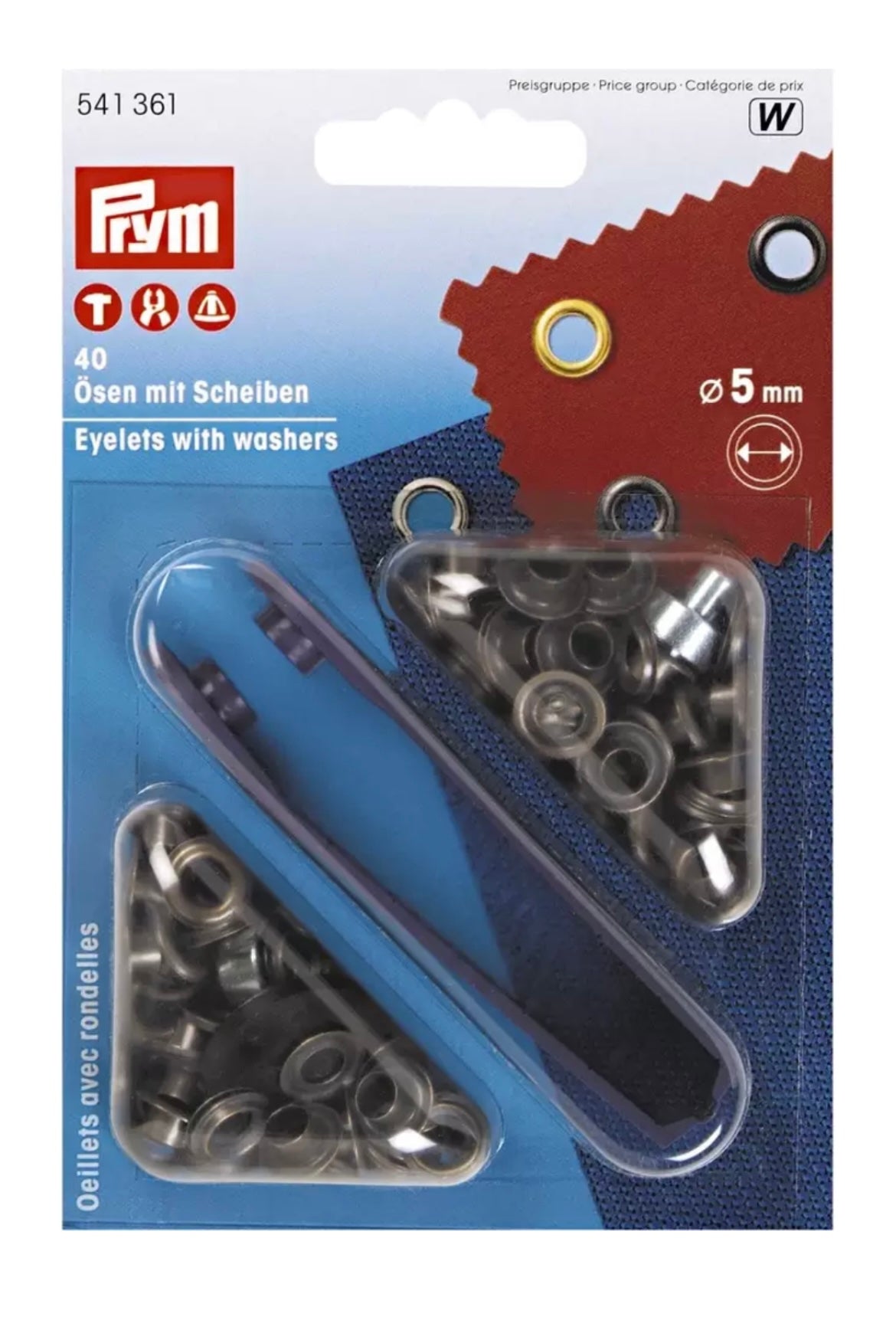 Prym Oesen mit Scheiben 5mm
altmessing