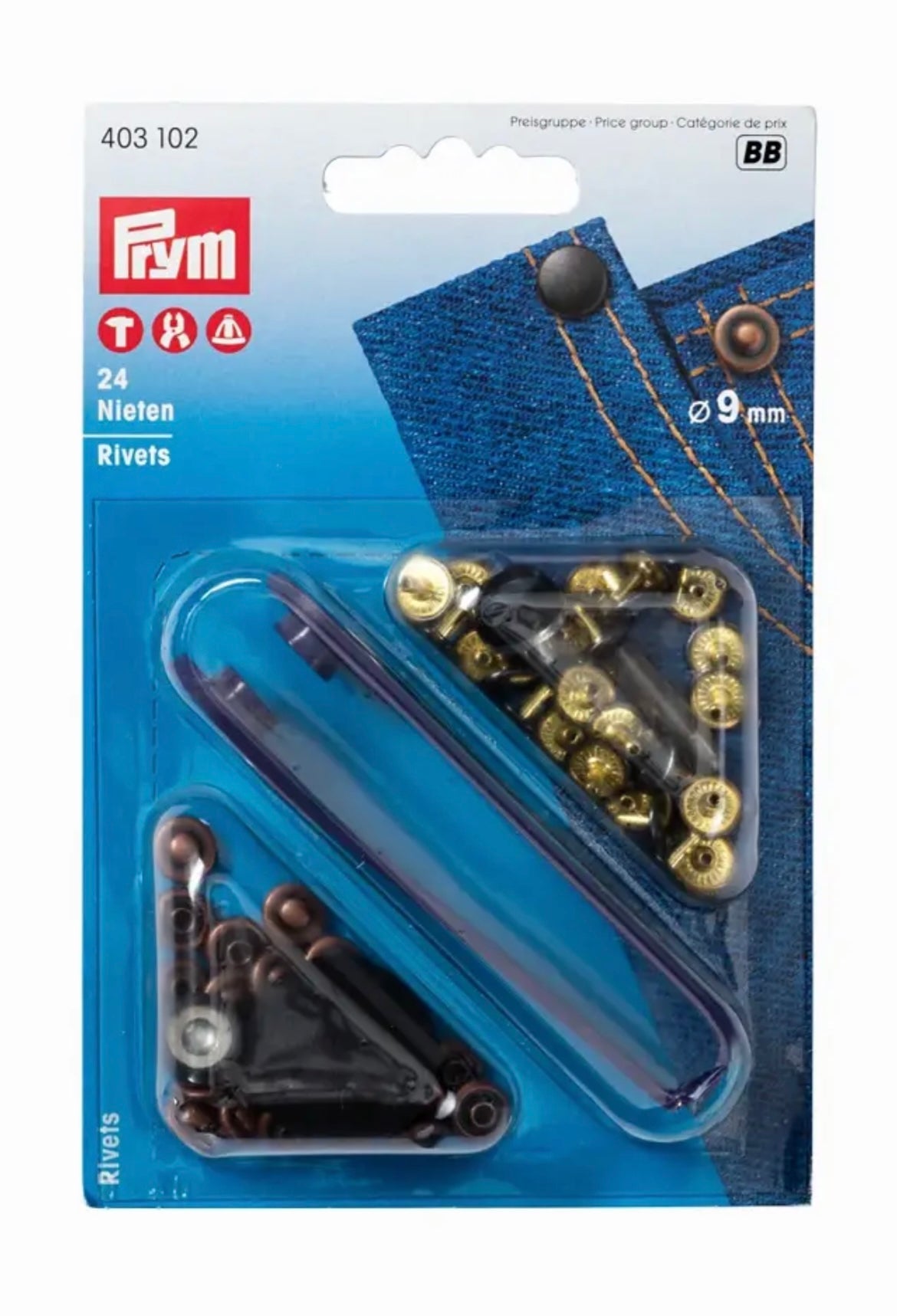 Prym Universalnieten 9mm
altkupfer / brüniert