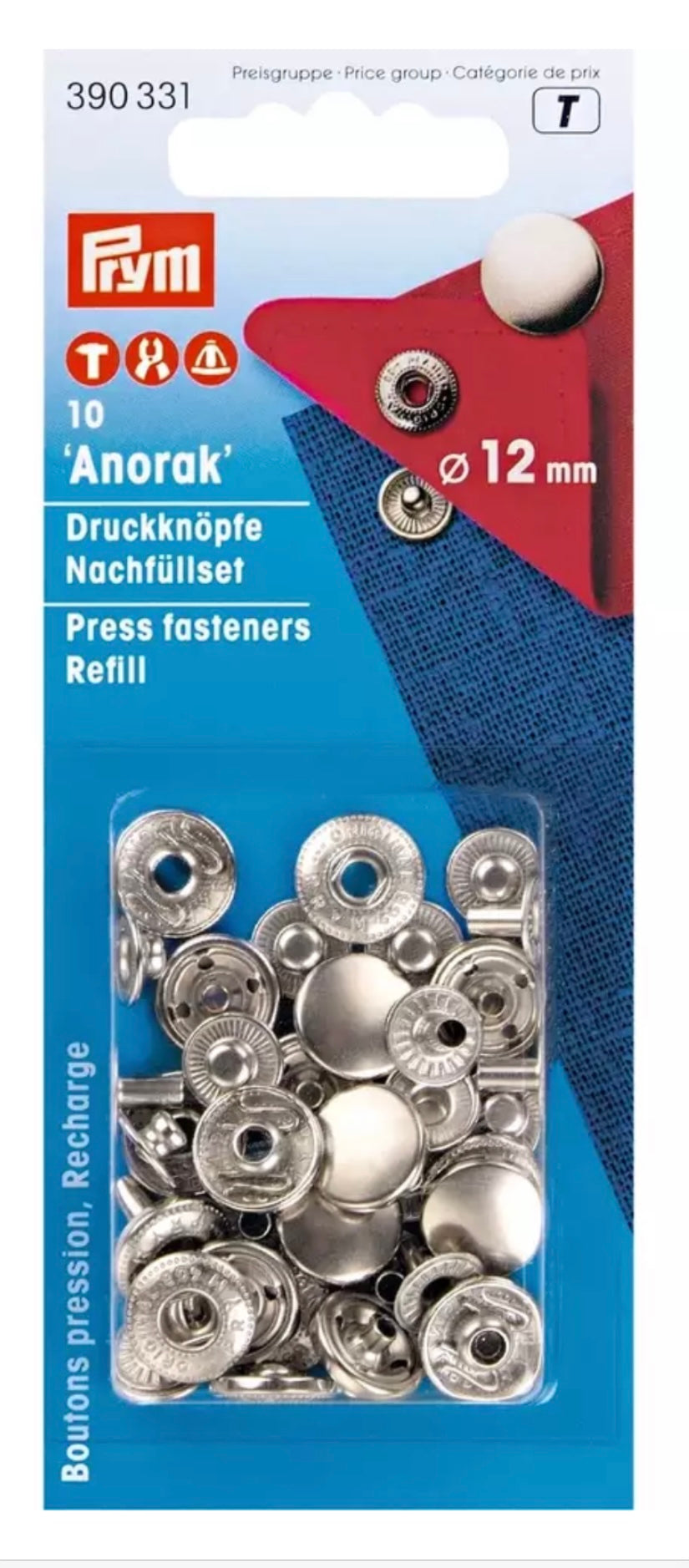 Anorak Druckknöpfe 12mm Nachfüllset