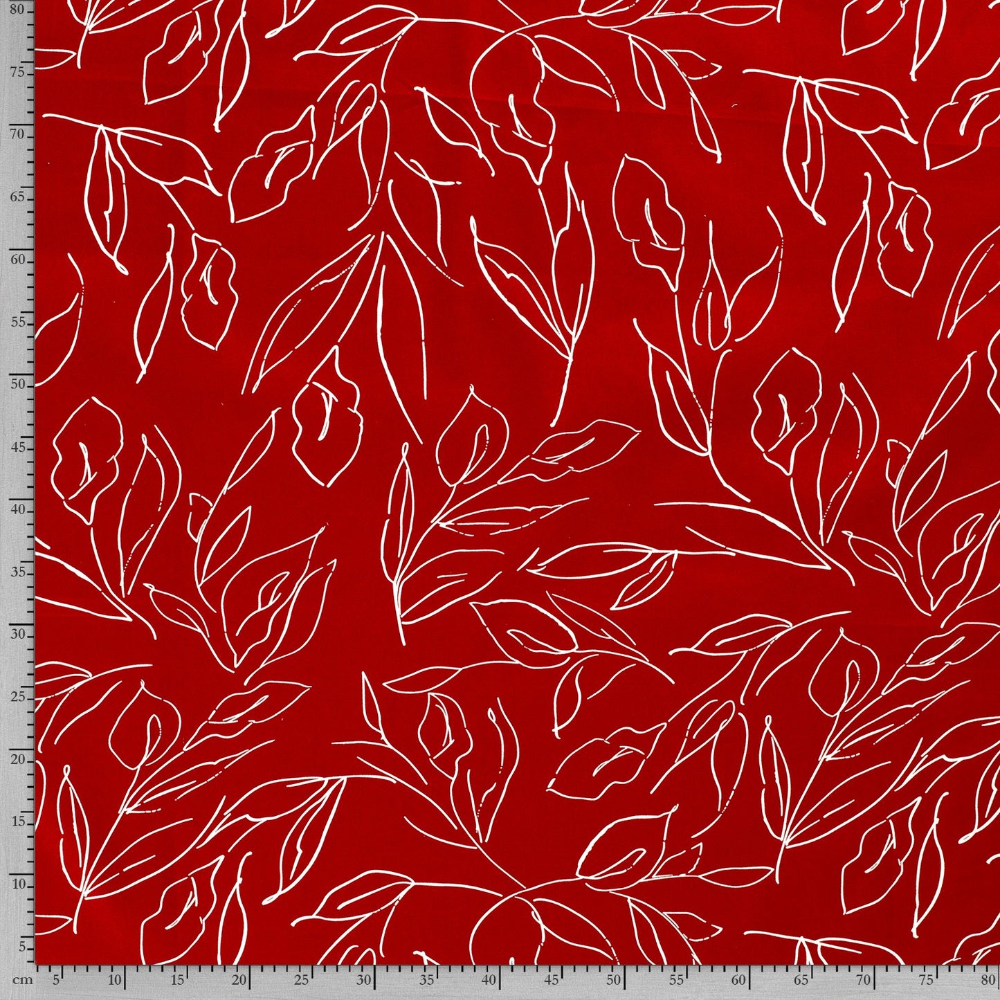Baumwollstretchsatin Blume, Floral