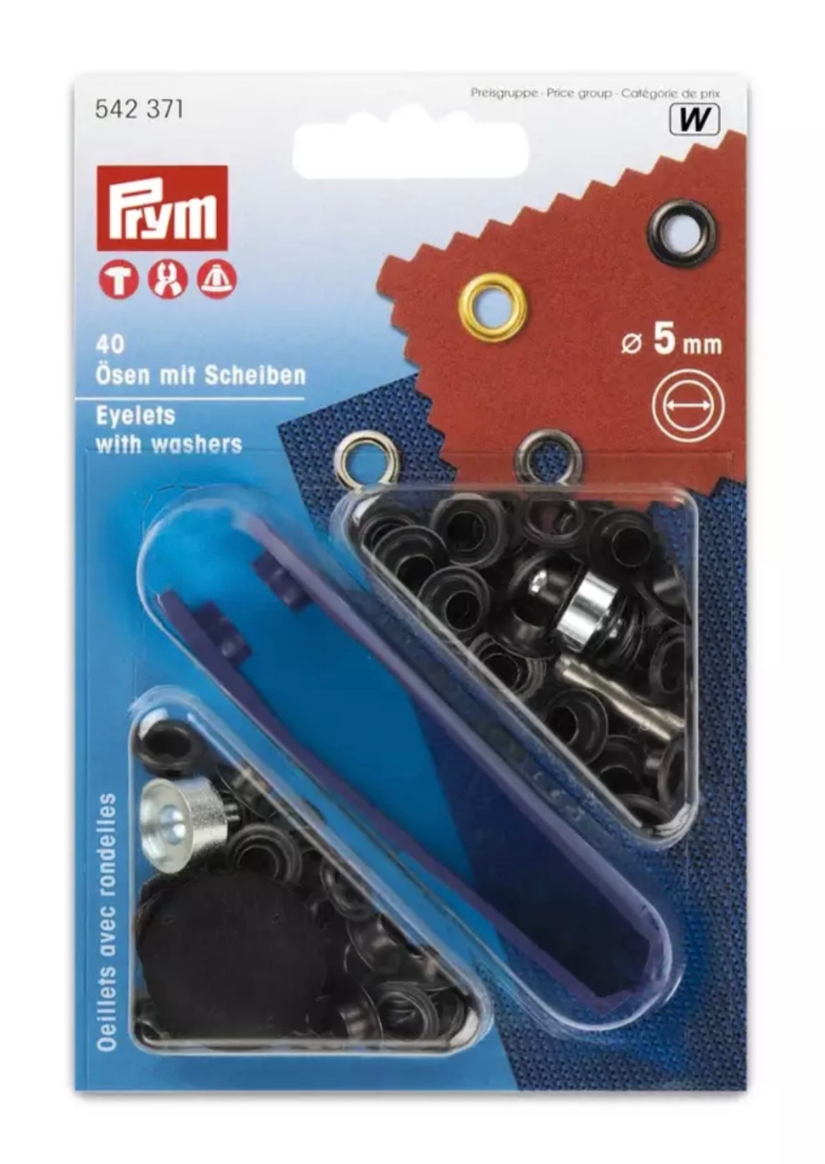 Prym Oesen mit Scheiben 5mm
brüniert