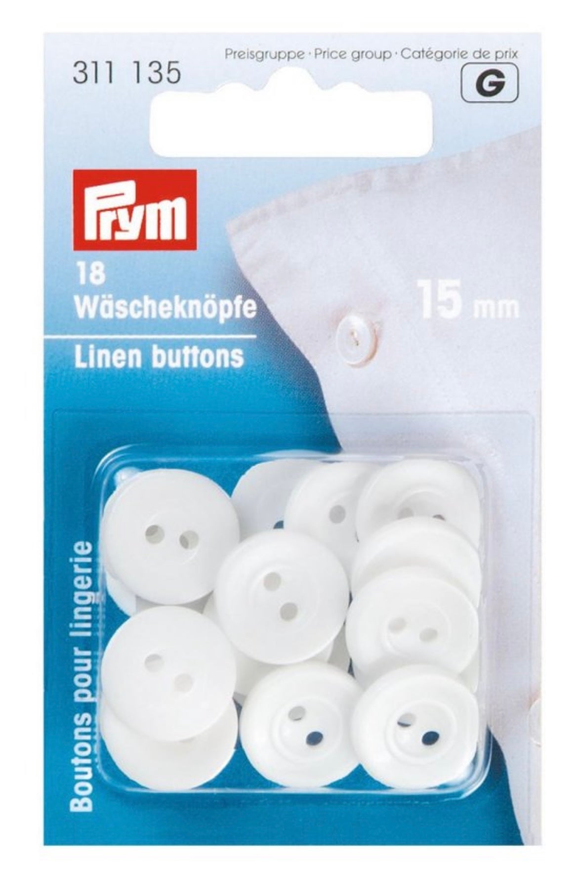 Prym Wäscheknöpfe 18 Stck
15mm