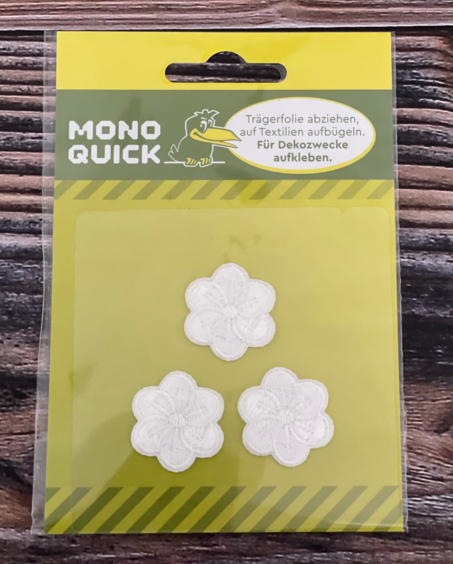Mono Quick Applikation Blumen
3 Stck weiss