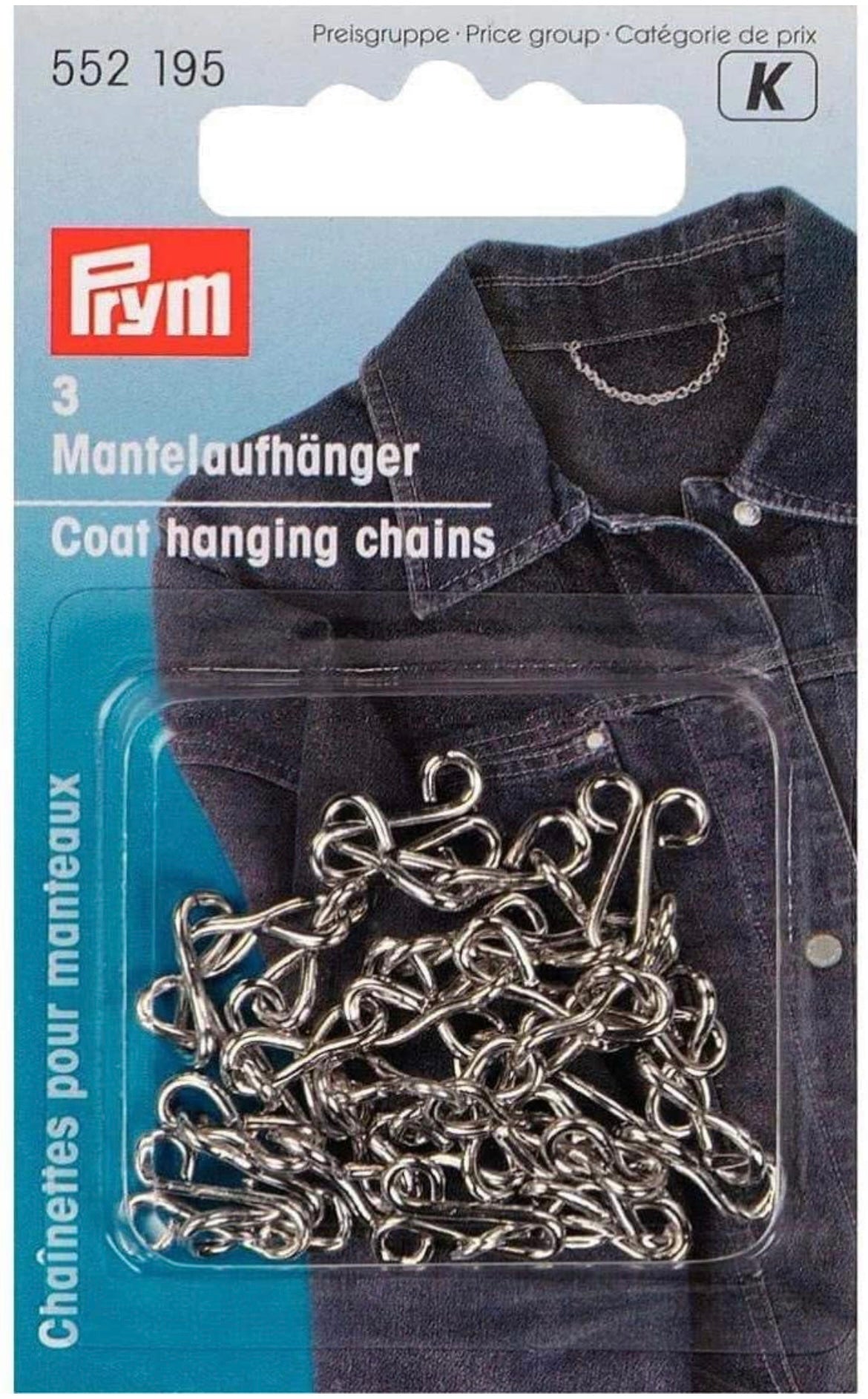Prym Mantelaufhänger 3 Stck
silber