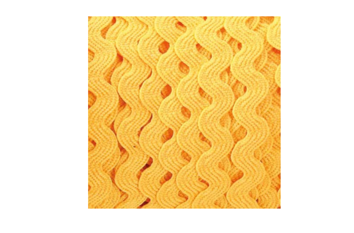Zackenlitze unelastisch Uni 12mm gelb