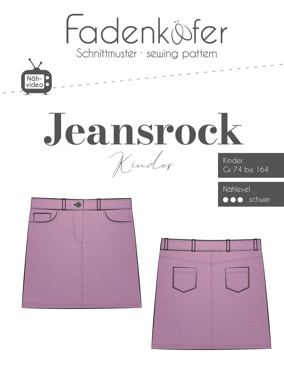 Fadenkäfer Schnittmuster "Jeansrock" Kinder