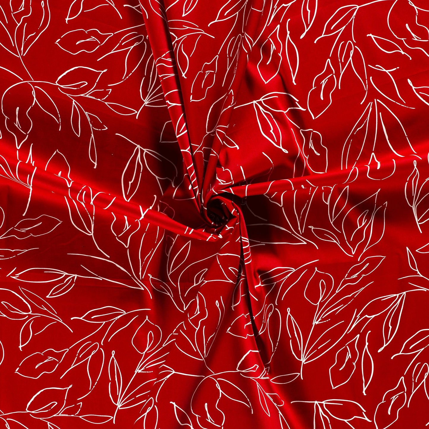 Baumwollstretchsatin Blume, Floral