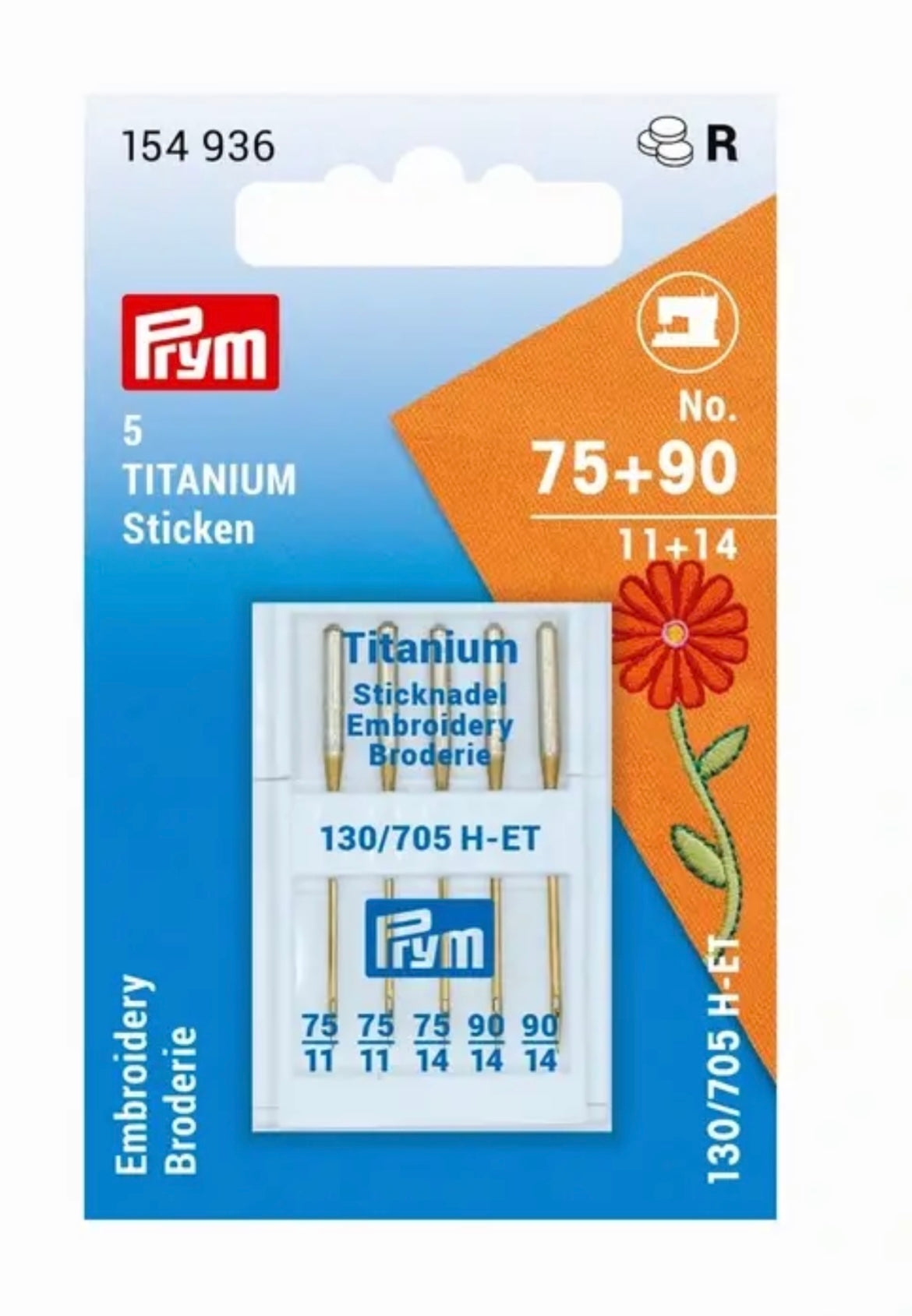 Prym Nähmaschinennadeln
Gold Sticken No. 75+90