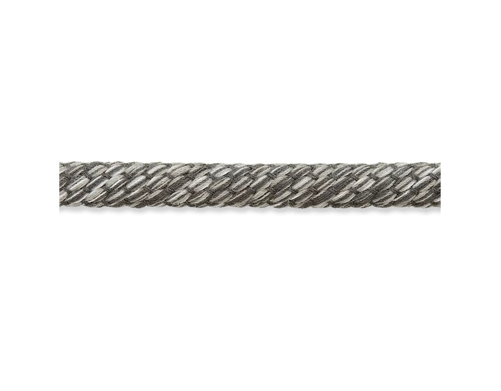 Rundkordel 6mm schwarz grau meliert