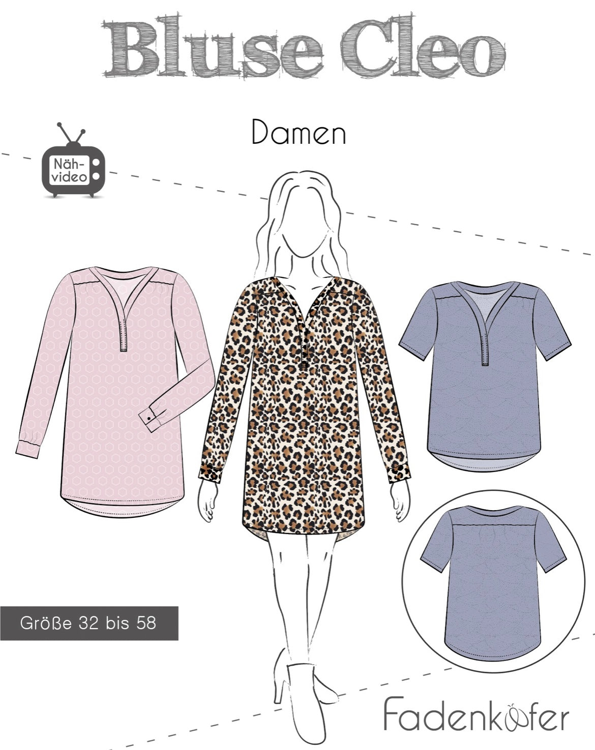 Fadenkäfer Schnittmuster "Cleo" Bluse Damen