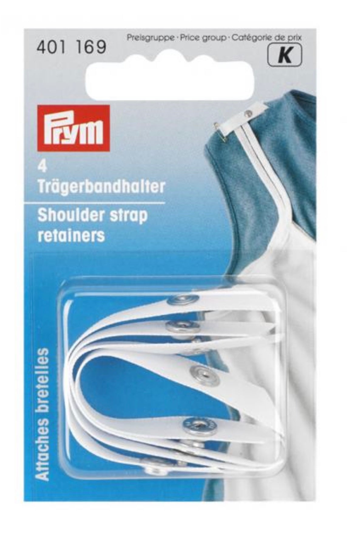Prym Trägerbandhalter 4 Stück weiß