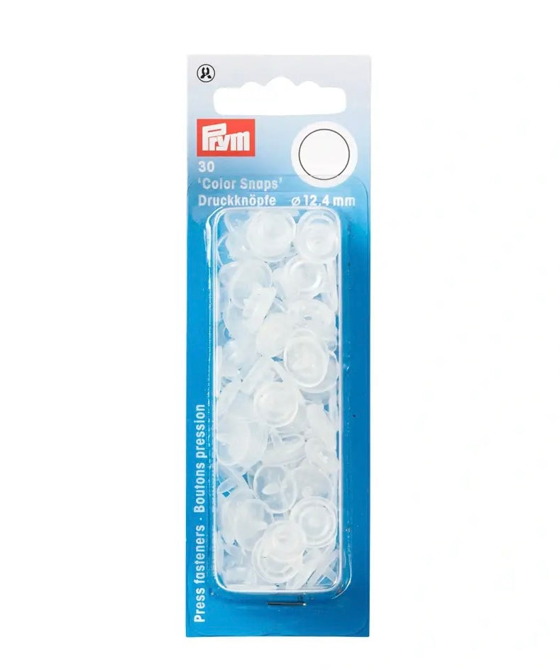 Prym Color Snaps
transparent matt Ø 12,4mm 30Stck
