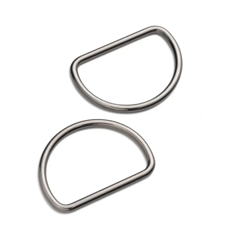 2 D-Ringe 40mm gunmetall