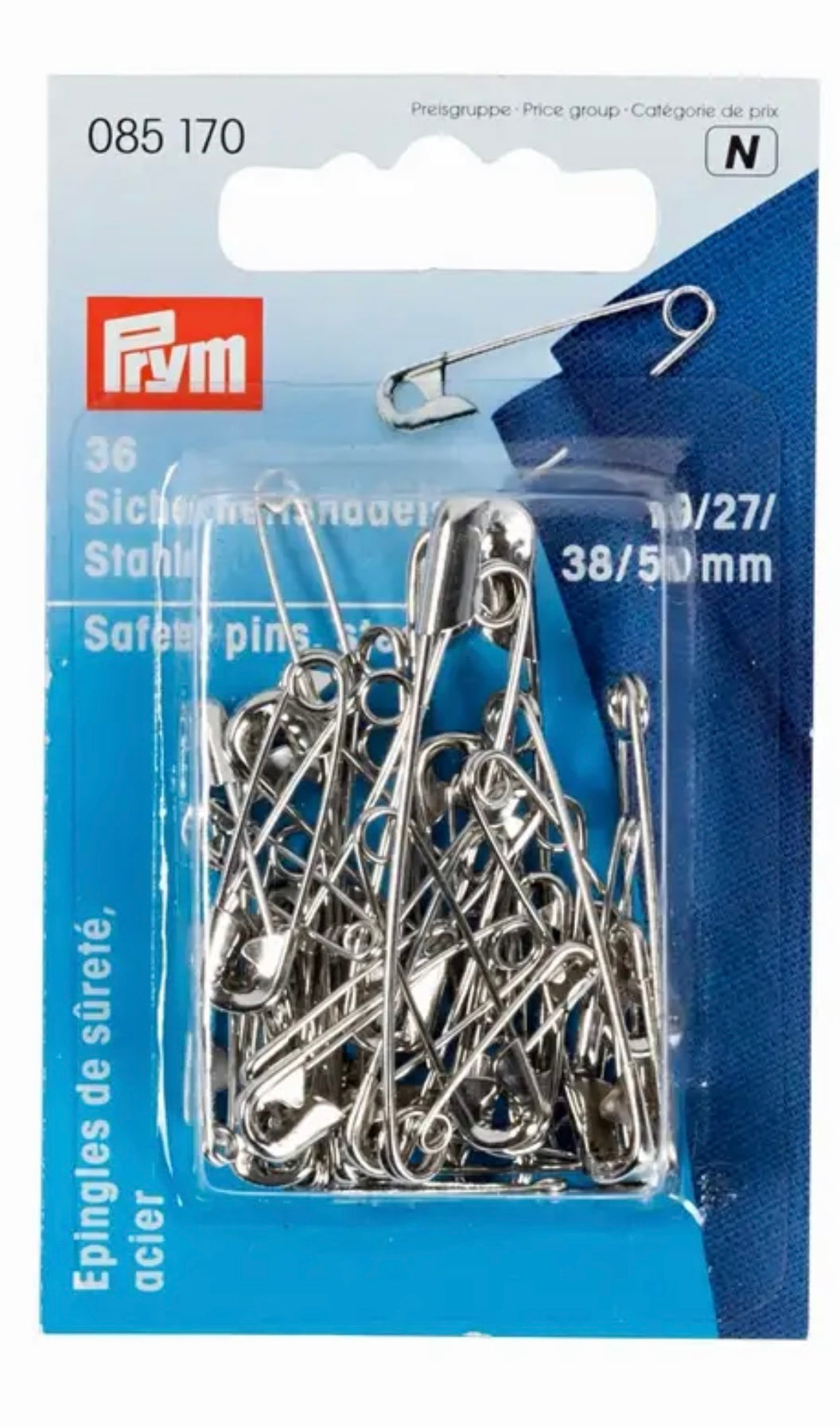 Prym Sicherheitsnadeln Stahl
36 Stck sortiert