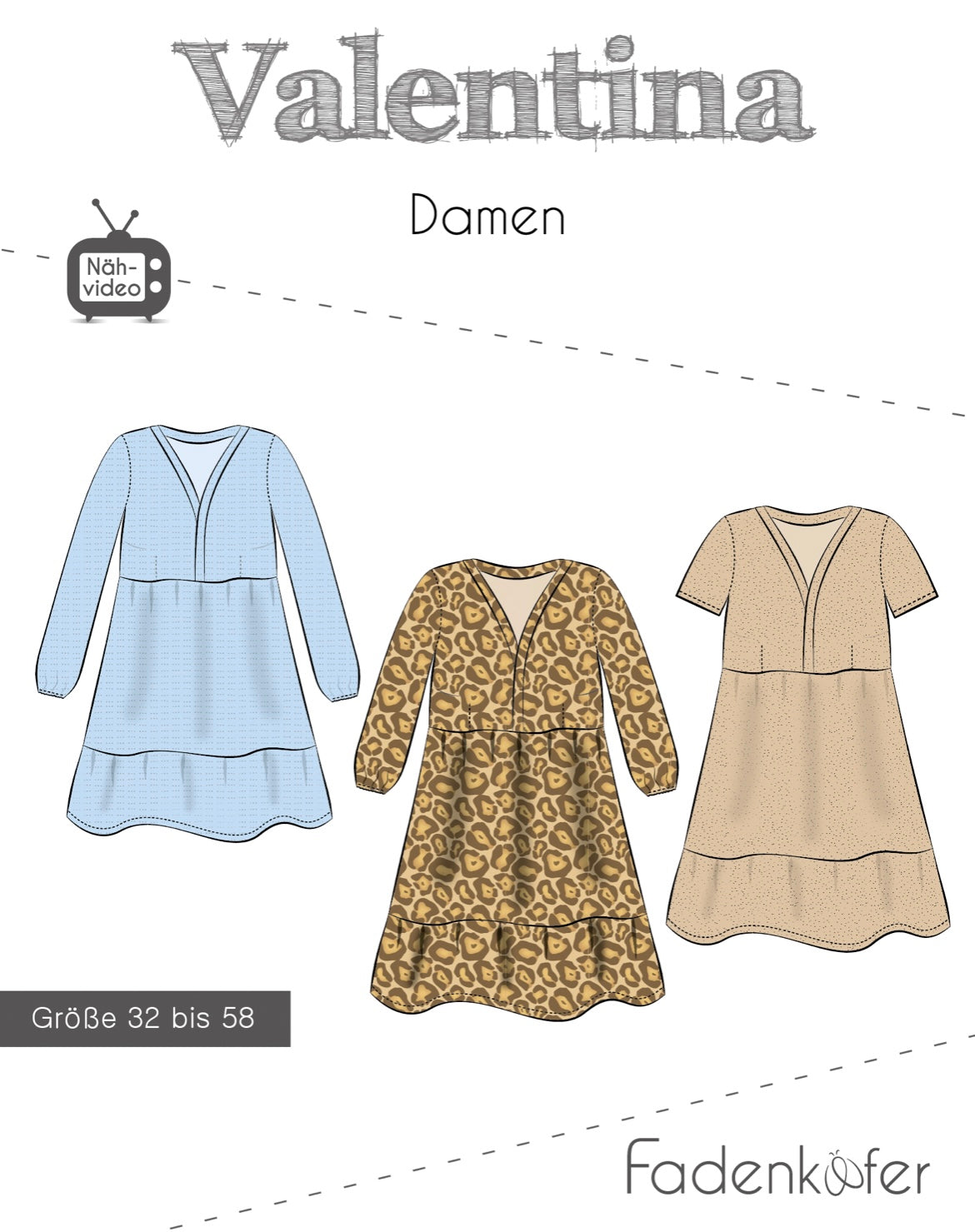 Fadenkäfer Schnittmuster "Valentina" Kleid Damen