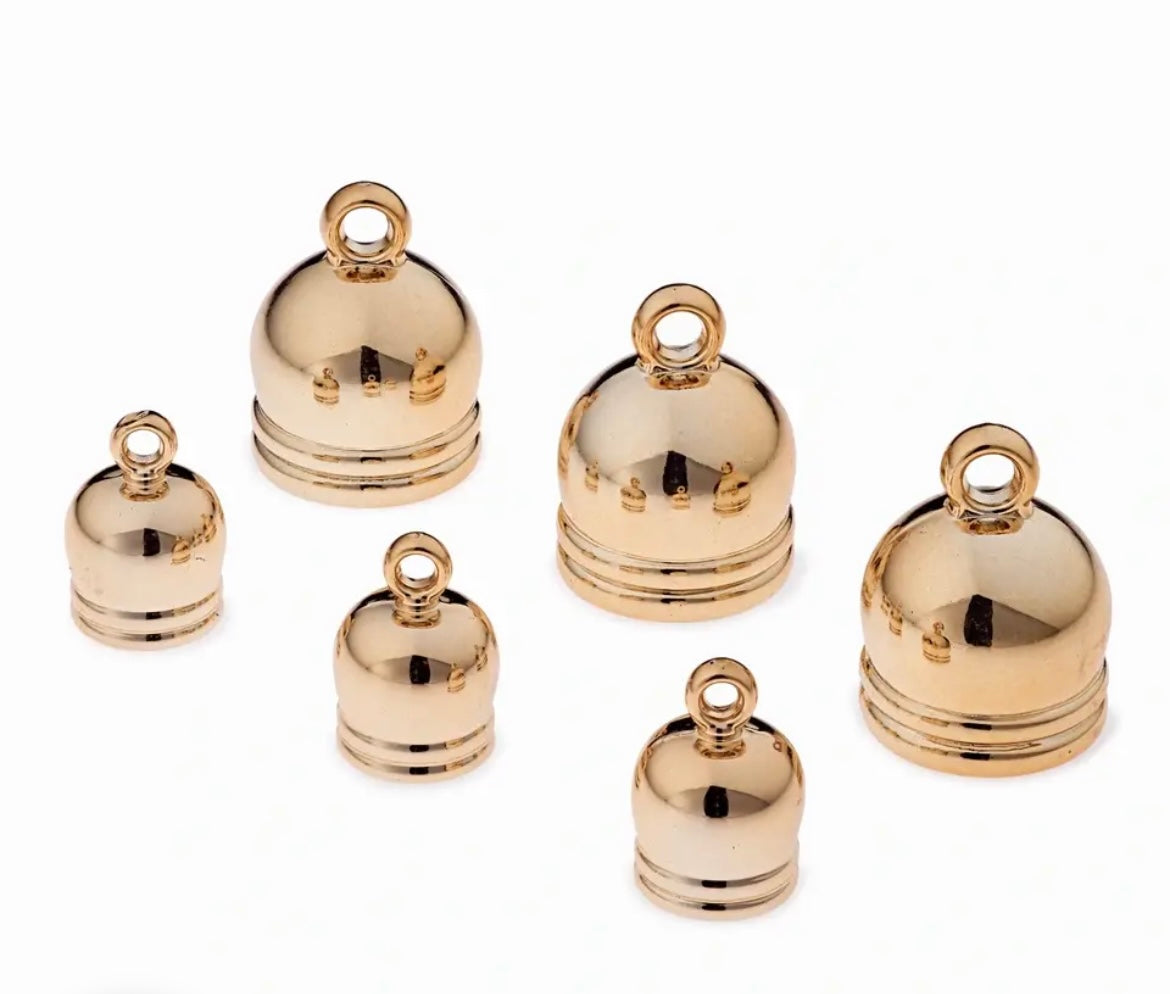 Prym Love 6 Tassel Caps 10 / 16mm goldfarben