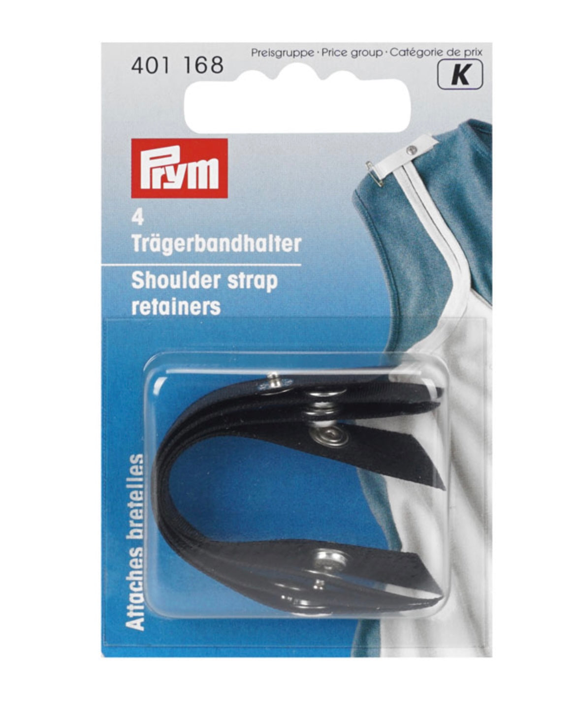 Prym Trägerbandhalter 4 Stck schwarz