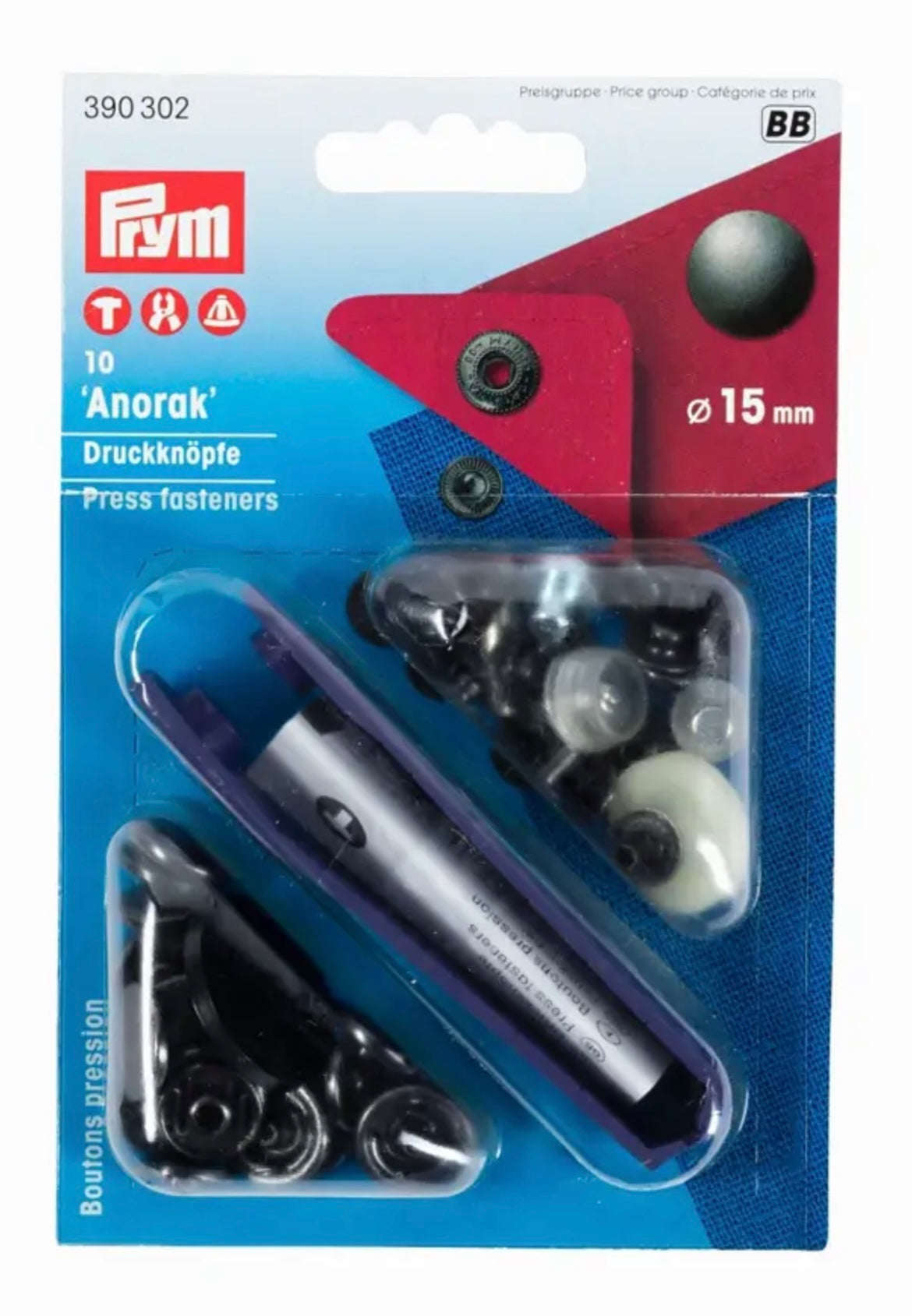 Prym Nähfrei Druckknöpfe
15mm brüniert