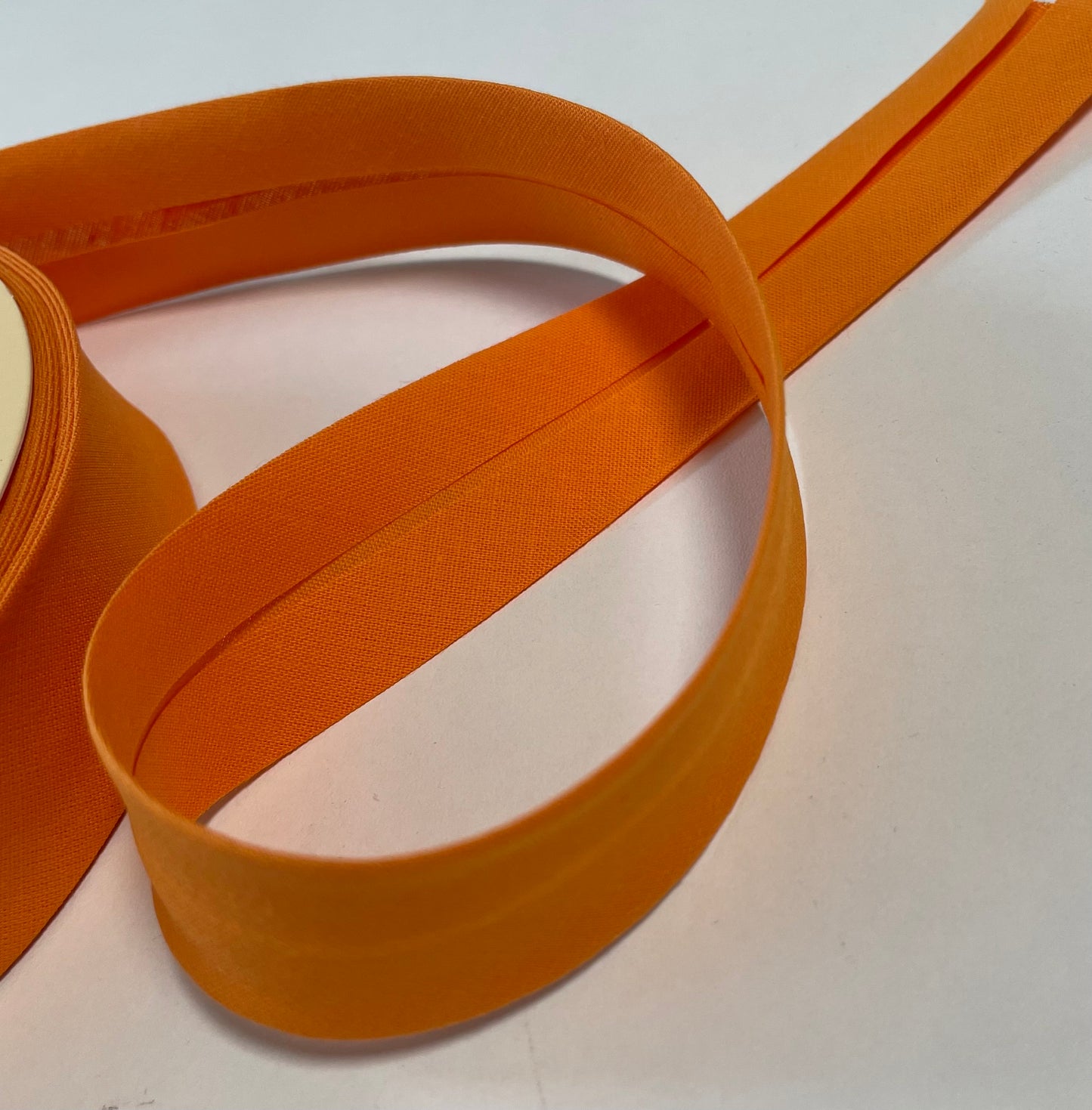 Schrägband Baumwolle Polyester30mm mandarine