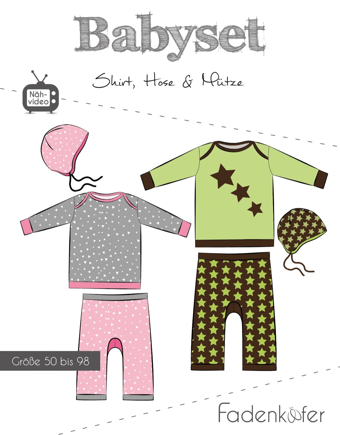 Fadenkäfer Papierschnittmuster "Babyset"
Gr. 50-98