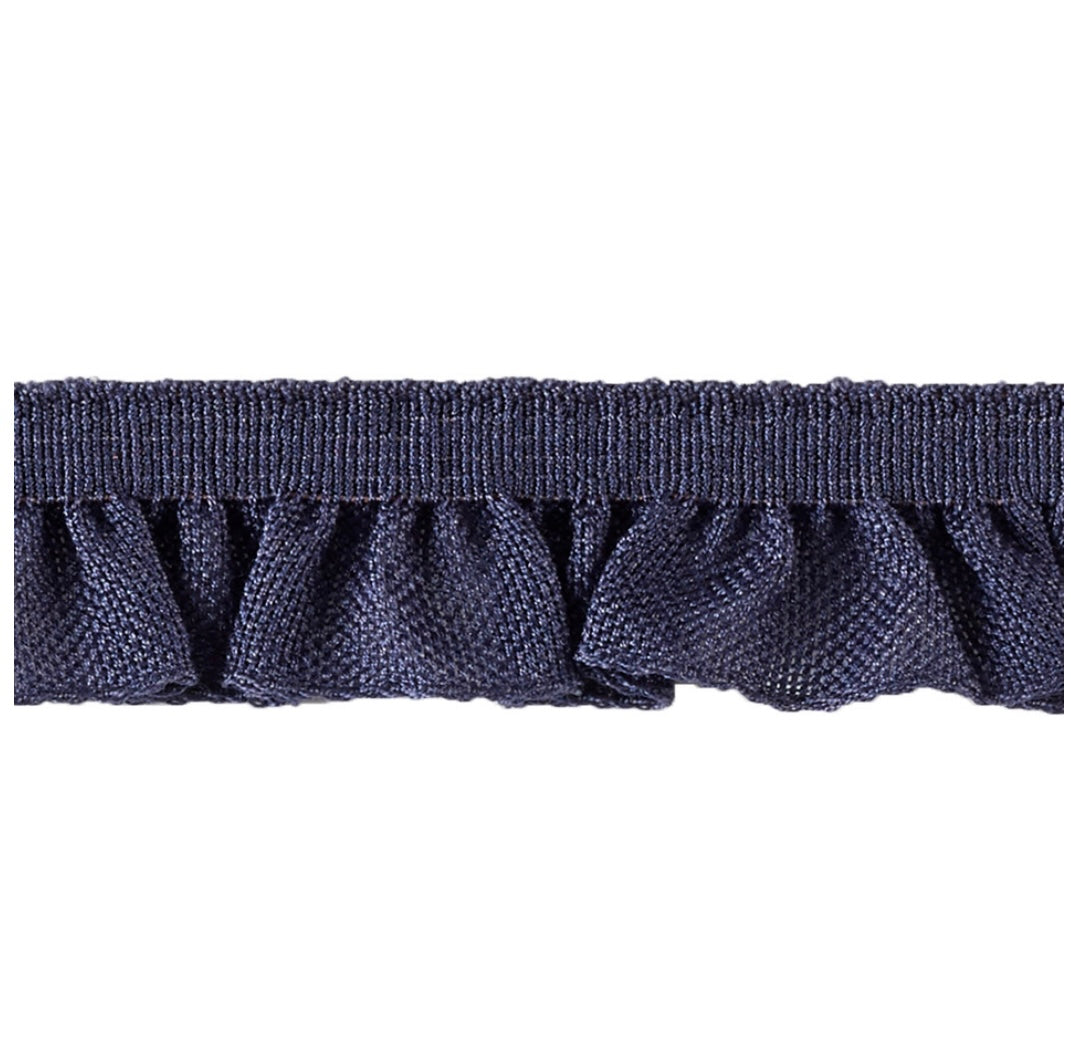 Rüsche elastisch 15 mm marineblau