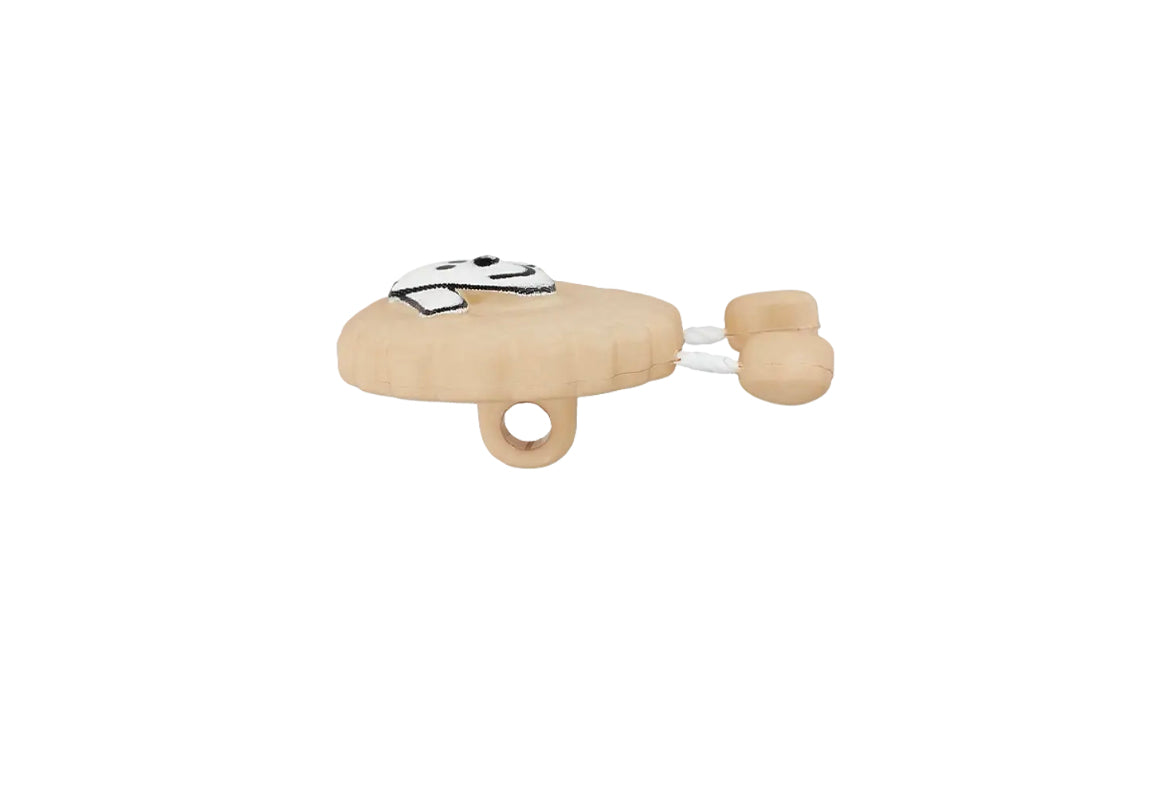 Knopf Öse Schaf 18mm beige