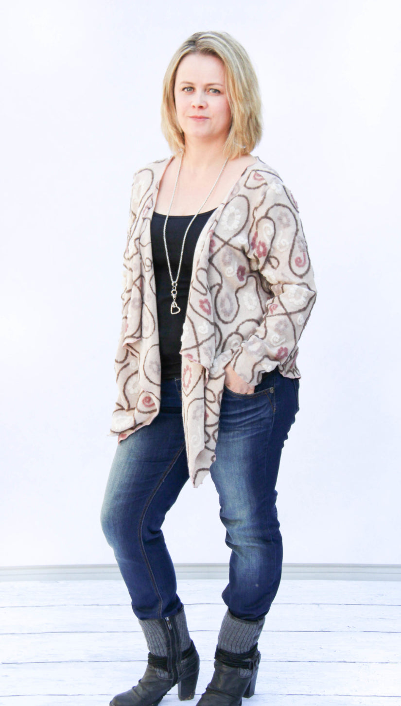Fadenkäfer Schnittmuster "Strickjacke Bea" Damen