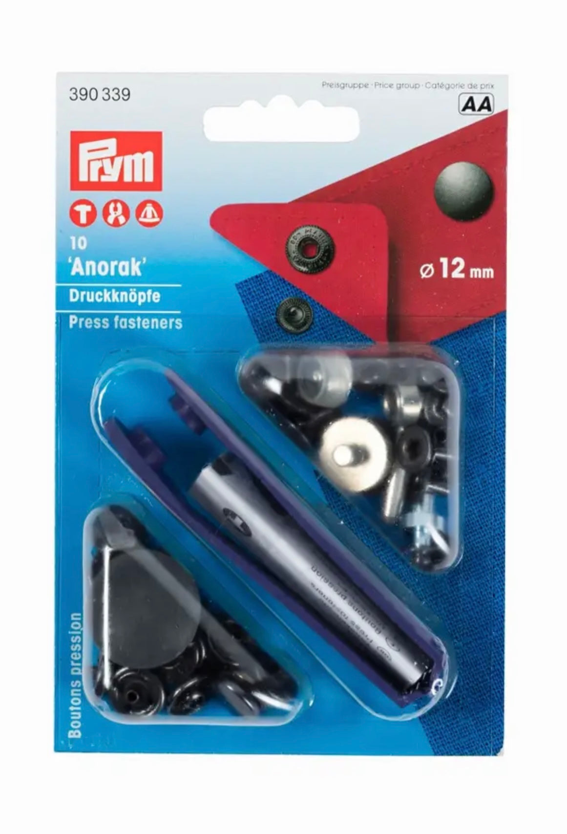 Prym Nähfrei Anorak
Druckknöpfe 12mm brüniert