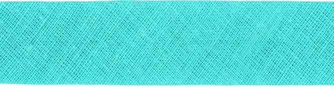 Schrägband Baumwolle 60/30m aqua
