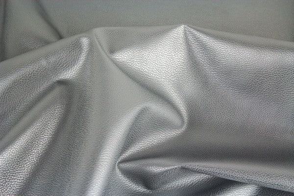 Kunstleder Rex metallic silber
