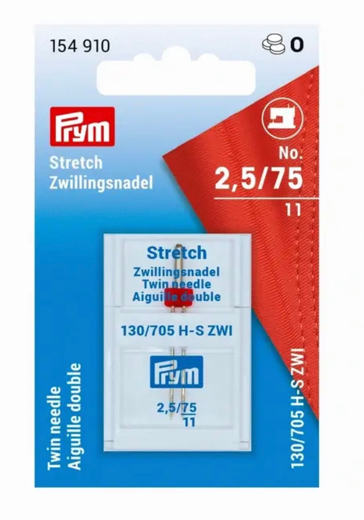 Prym Stretch Doppelnadel
No. 2,5 / 75