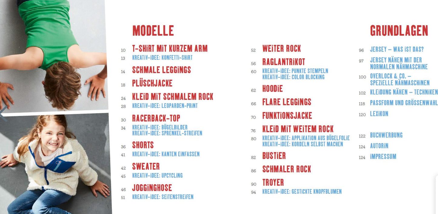 Buch „NEW JERSEY“ von Klimperklein Nähen mit Jersey für Kids Gr. 122-164