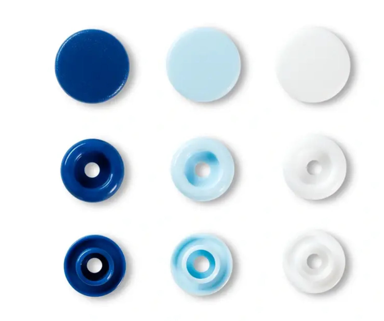 Prym Love Color Snaps Ø12,4 mm 30Stück blau / weiss sortiert