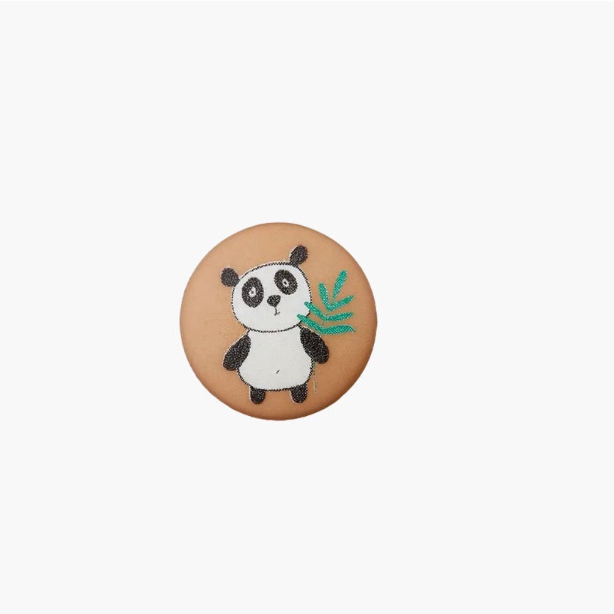 Polyesterknopf Oese Panda
