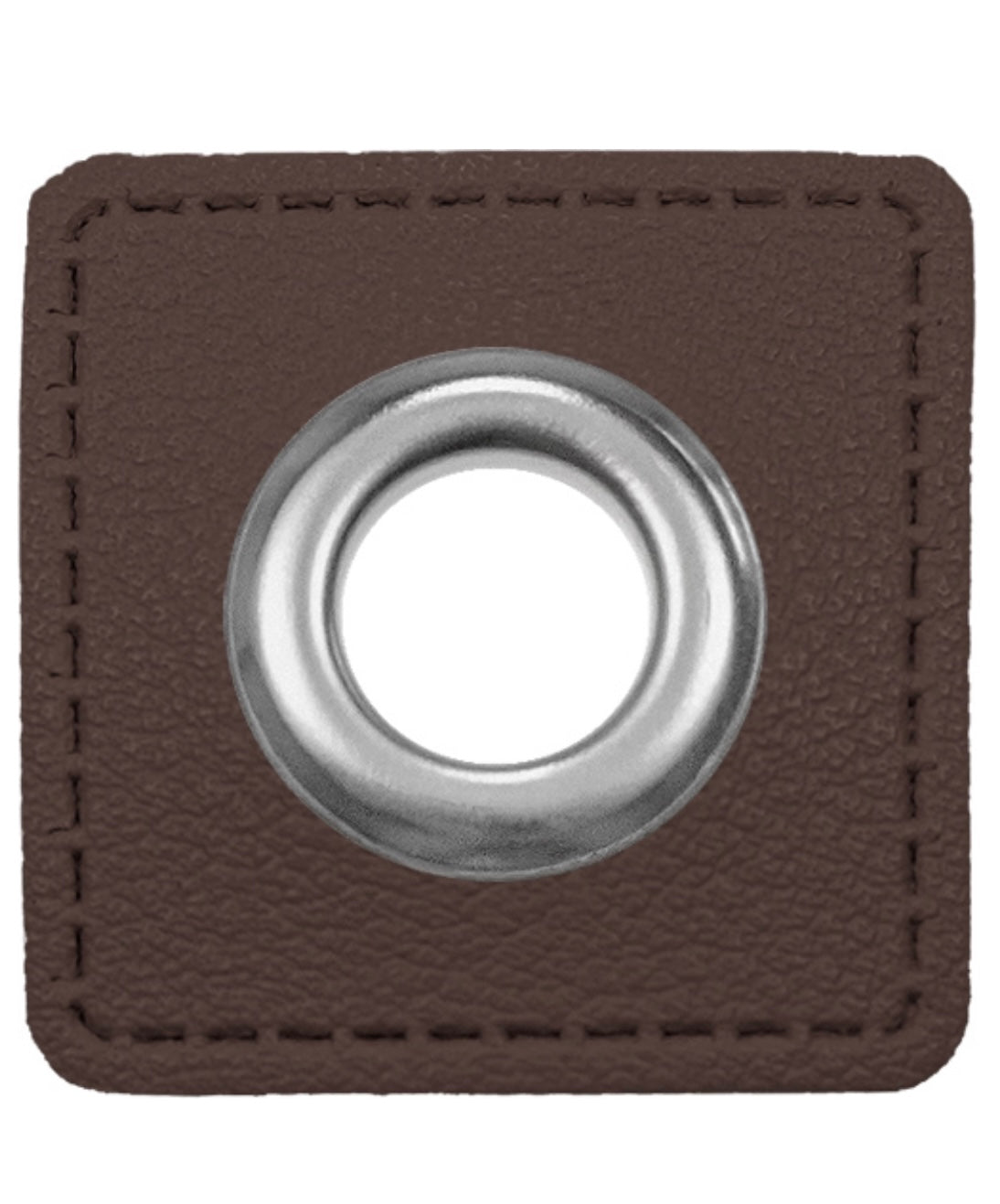 Oesen Patches aus Lederimmitat 8mm Oese
schoko
