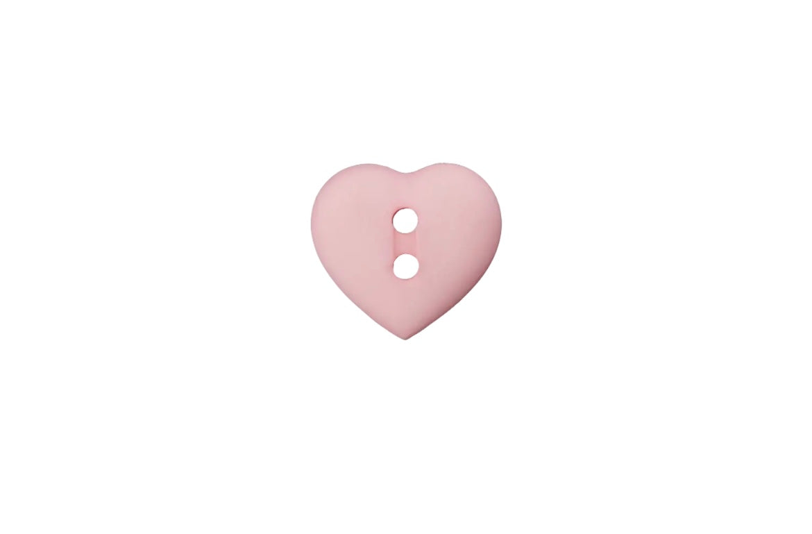 Polyesterknopf Herz 2-Loch 12mm
rosa
