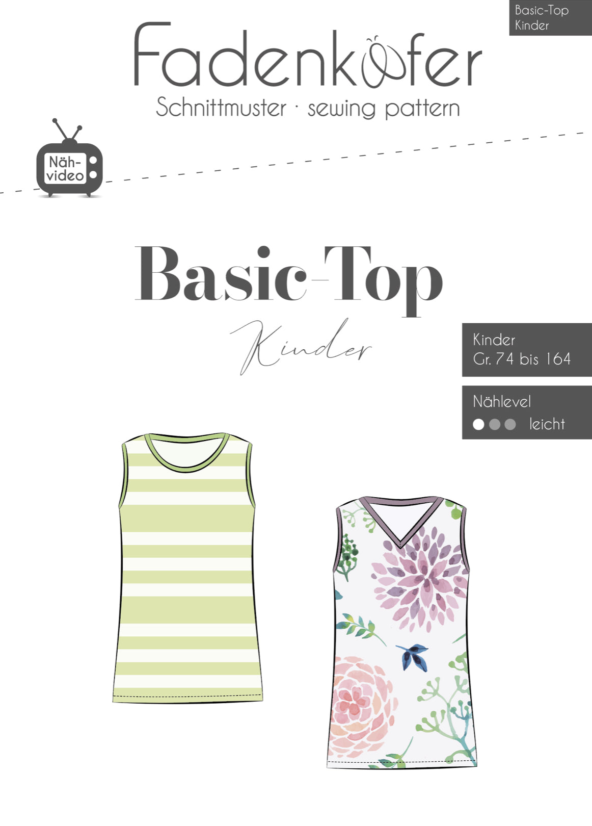 Fadenkäfer Schnittmuster "Basic-Top" Kinder