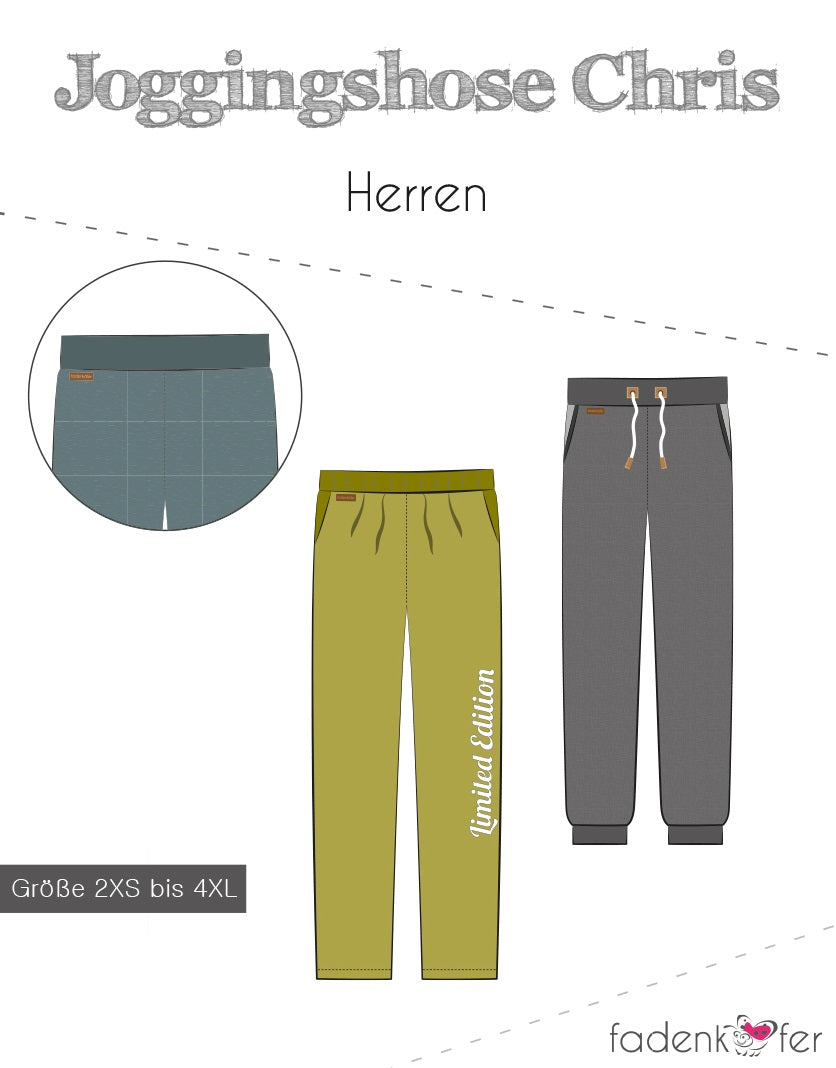 Fadenkäfer Schnittmuster "Chris" Jogginghose Herren