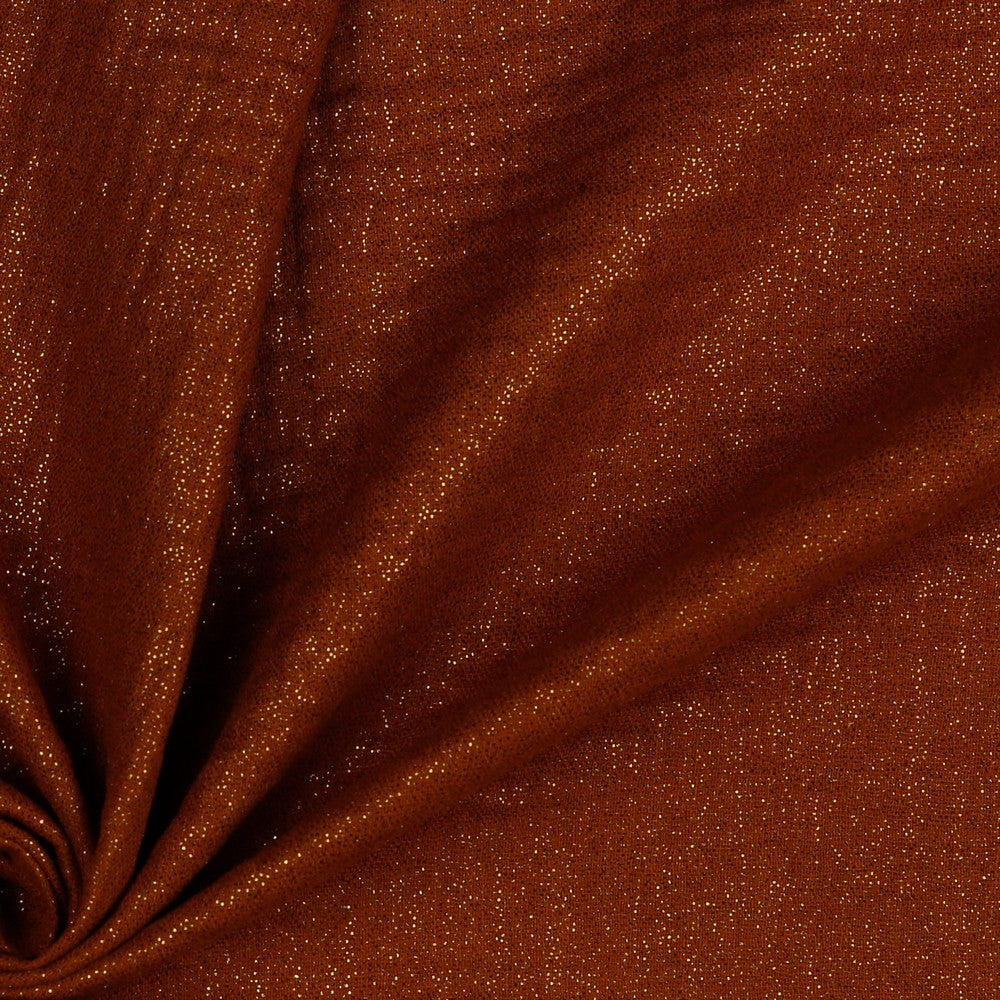 Double Gauze Uni Glitzer rost