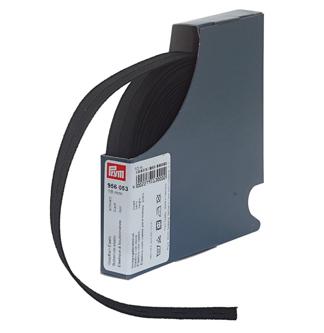 Prym Knopfloch-Elastic schwarz
18mm
