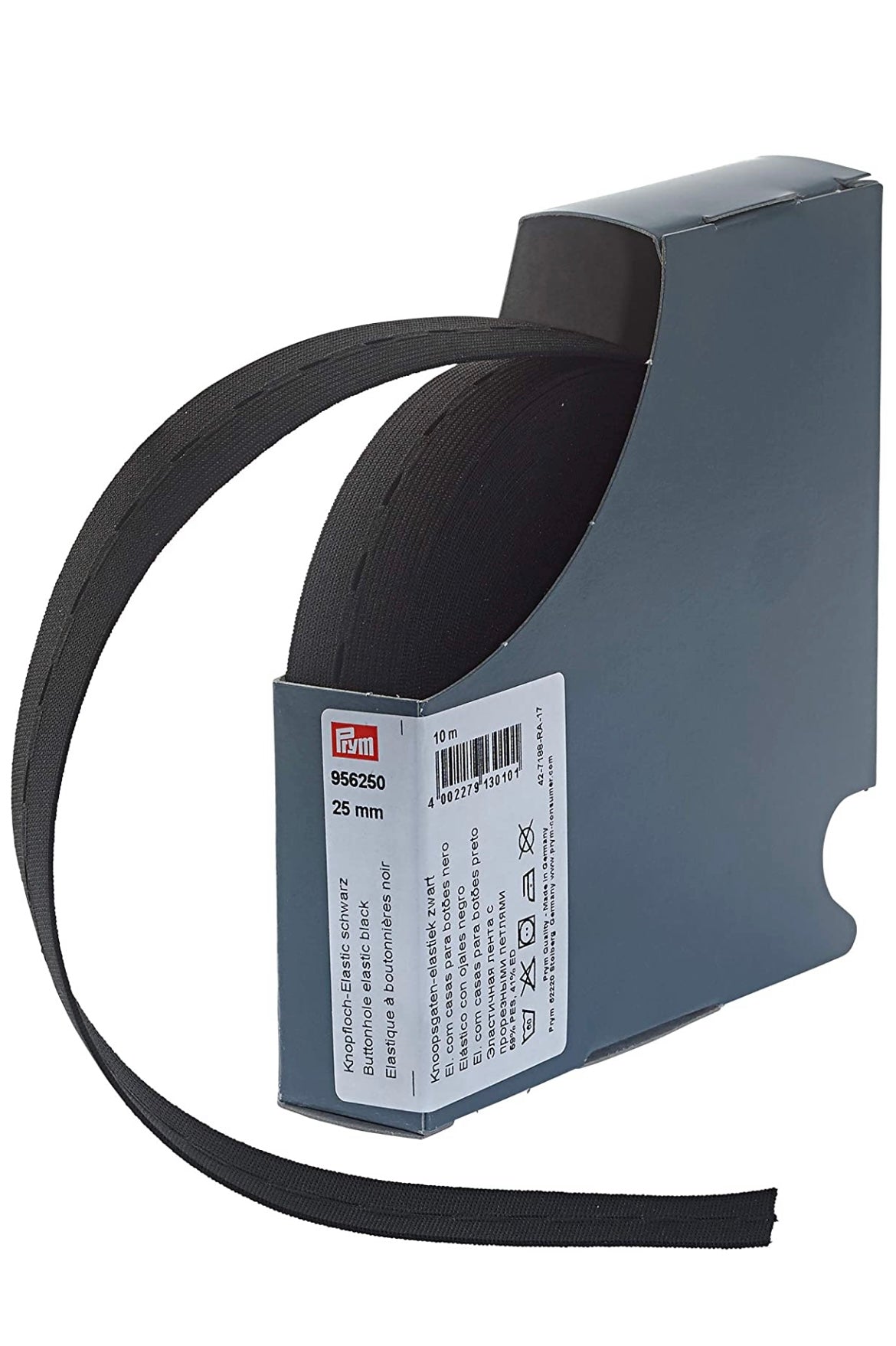 Prym Knopfloch-Elastic schwarz
25mm