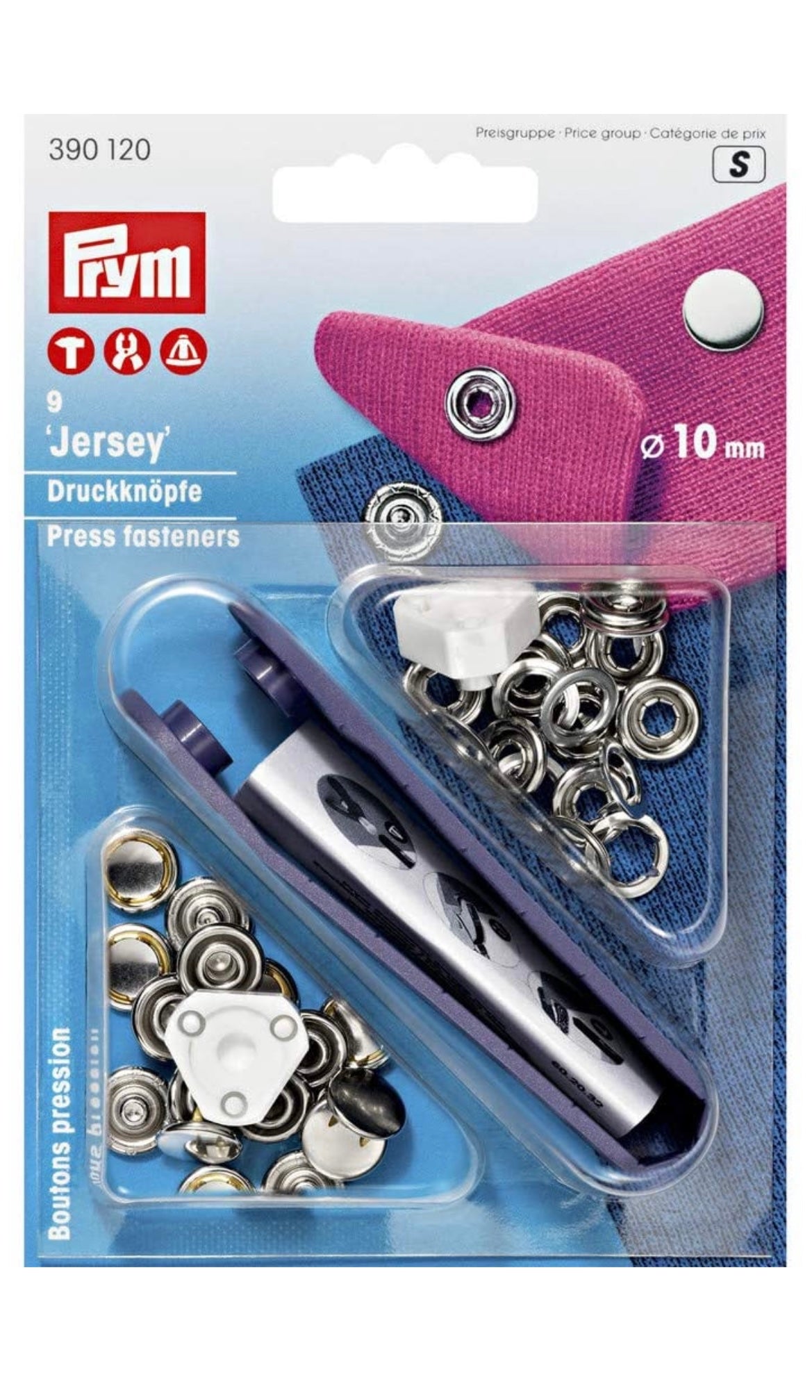 Nähfrei-Druckknöpfe Jersey 10 mm
