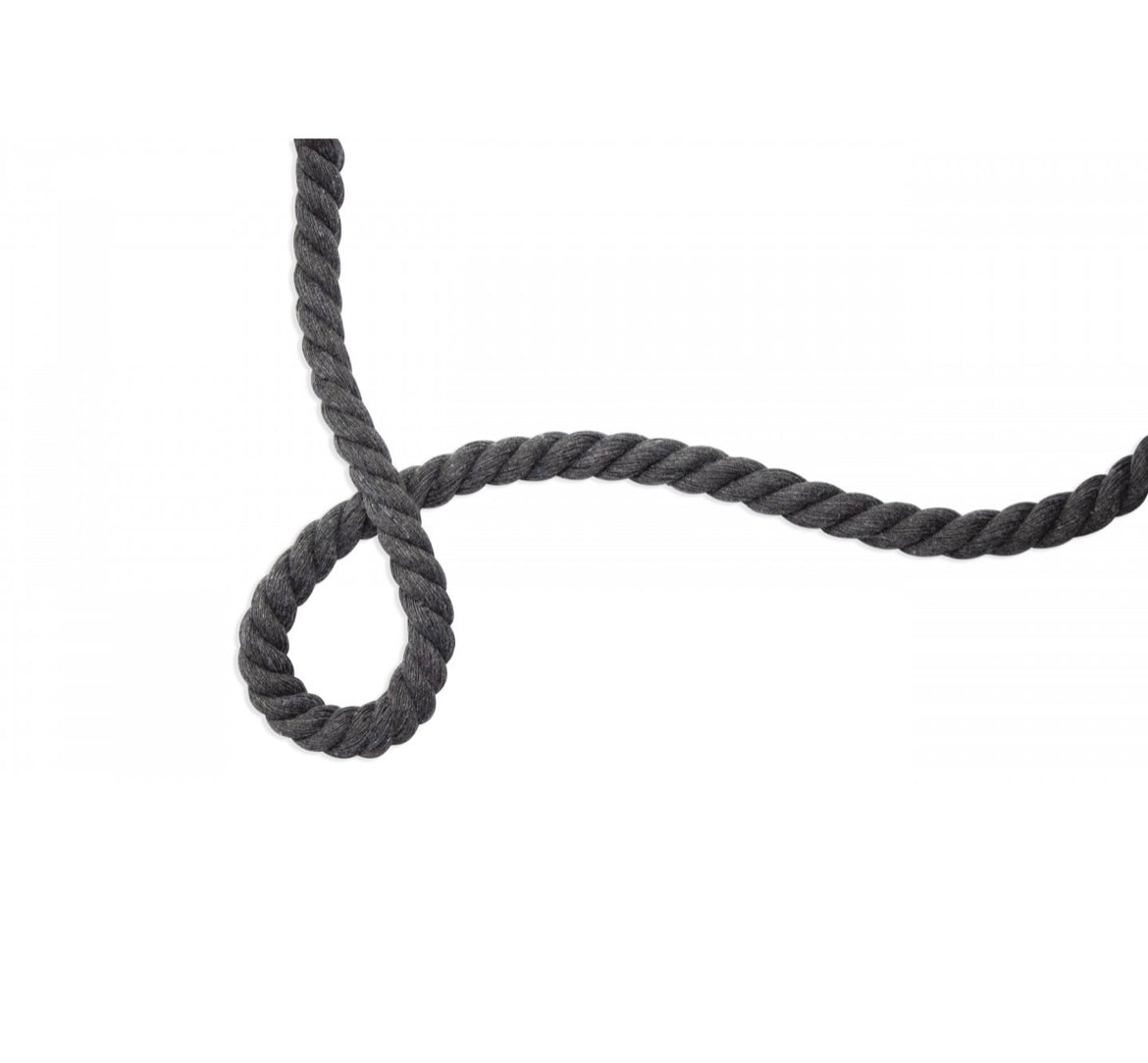 Kordel melange anthrazit 10mm gedreht