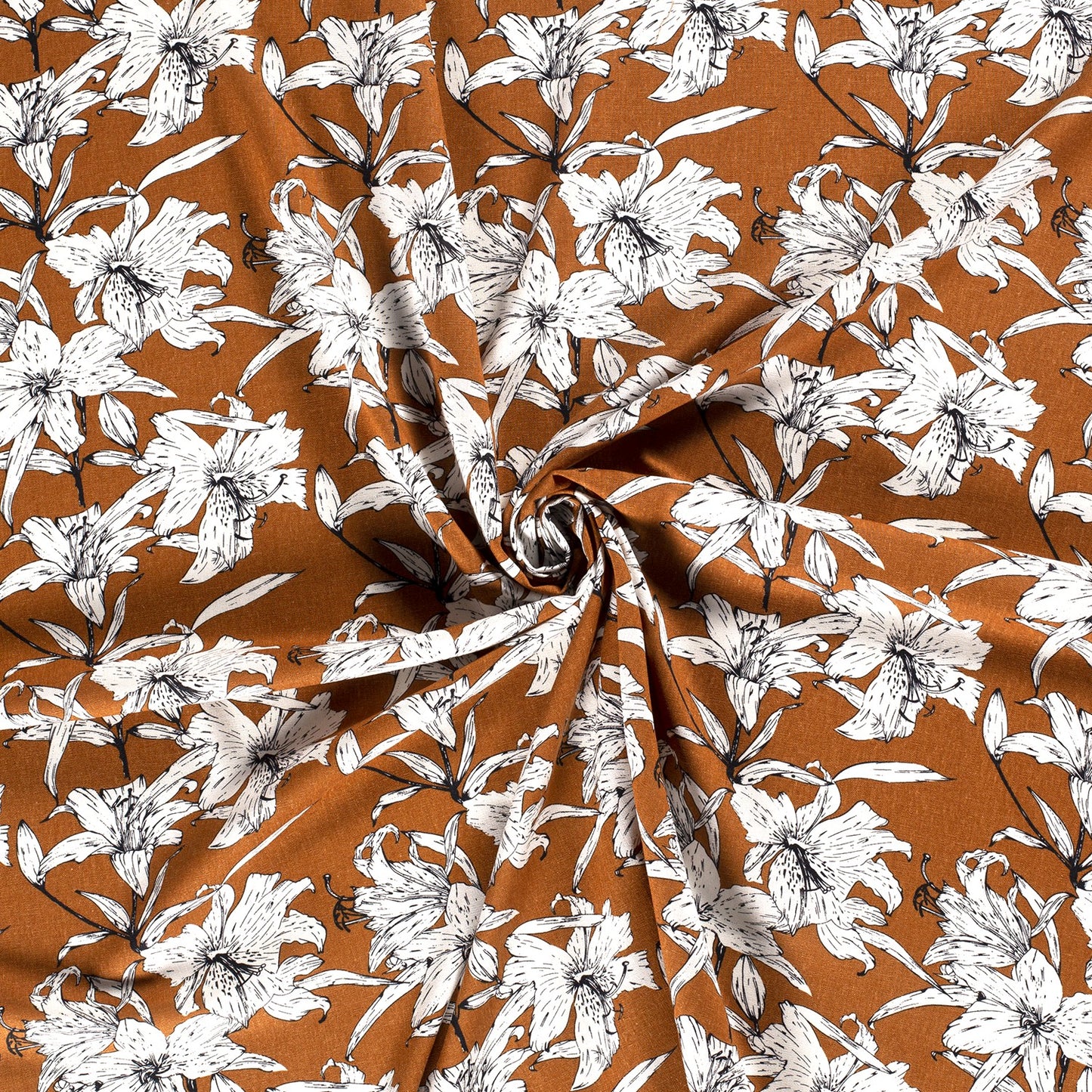 Halbleinen mit Viskose
Blumen, Floral