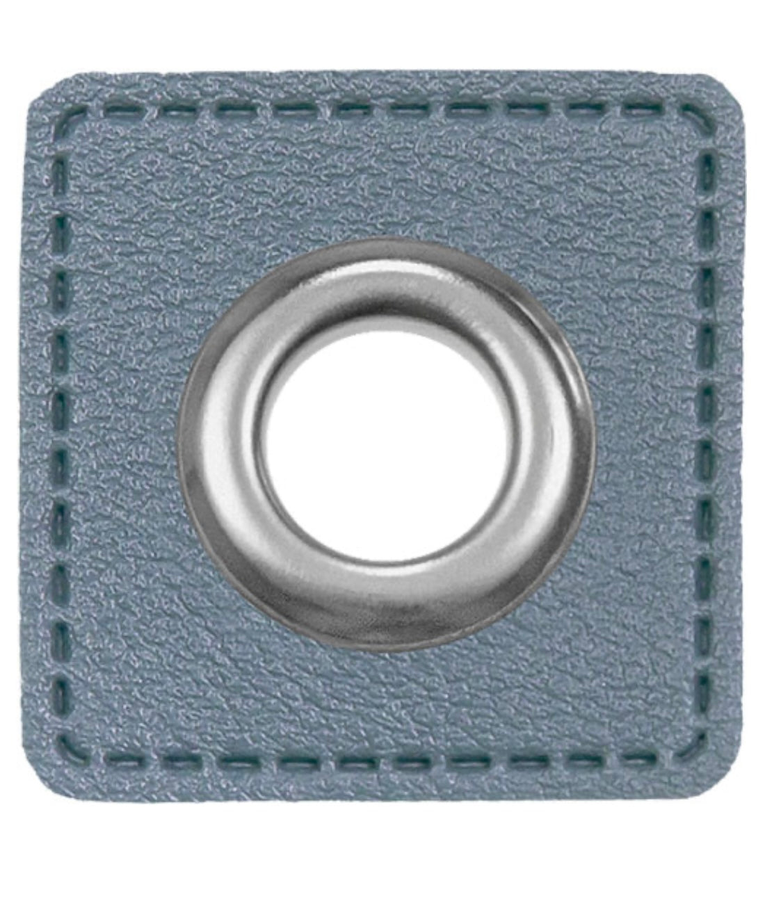 Oesen Patches aus Lederimitat für 8mm Kornblau