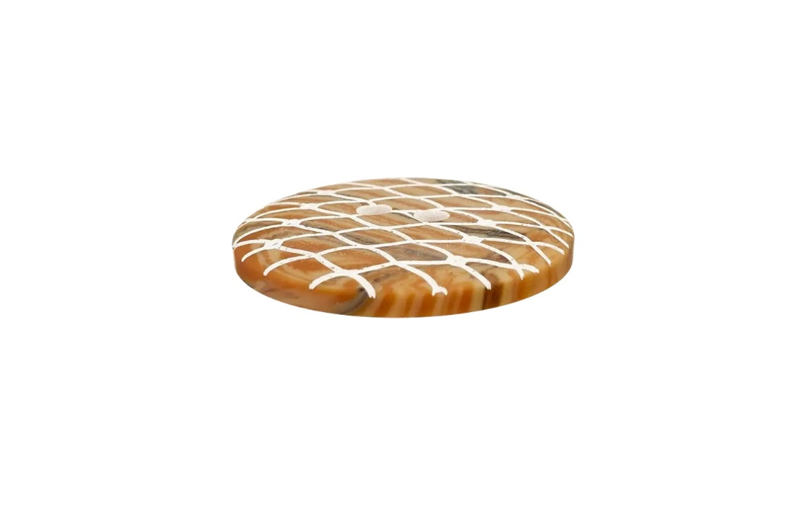 Polyesterknopf Holzimitat Netzoptik 2 Loch Ø 25mm
creme