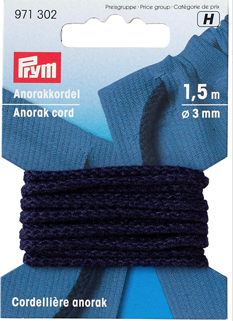 Prym Anorakkordel marine 1,5m / 3mm