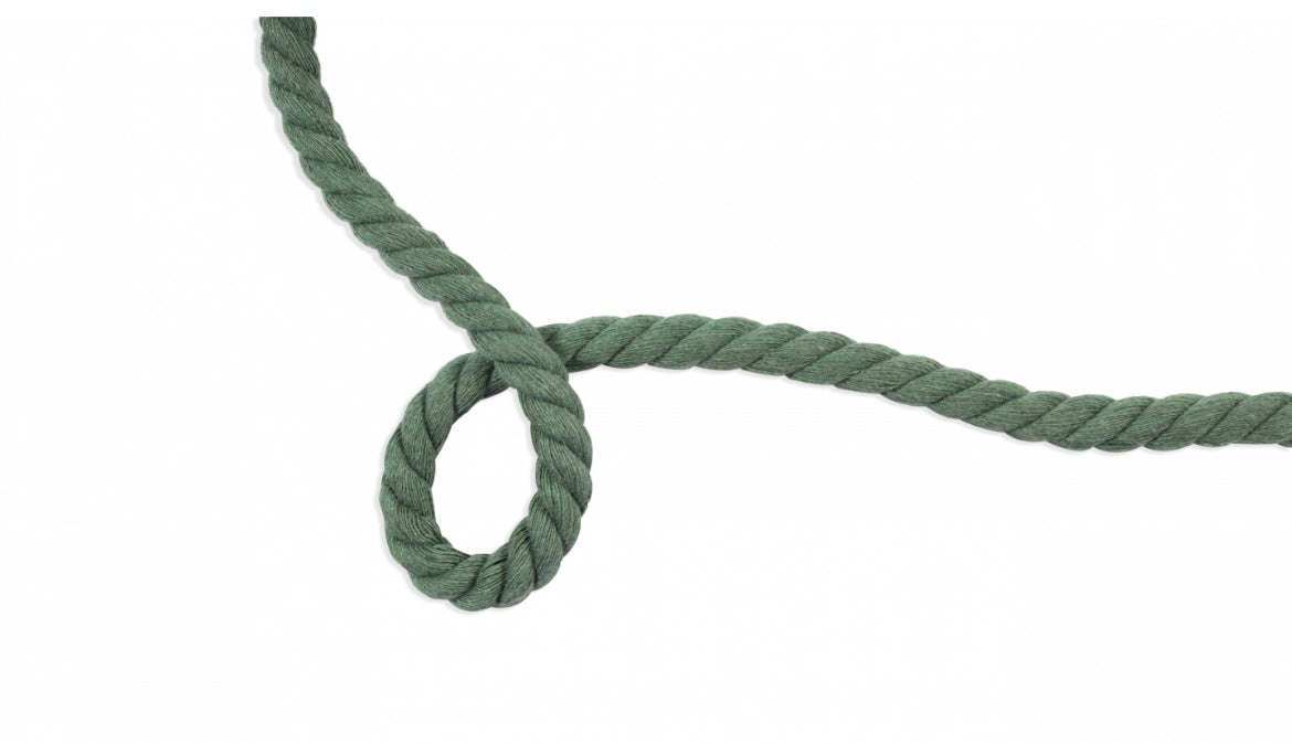 Kordel melange dusty green 10mm gedreht